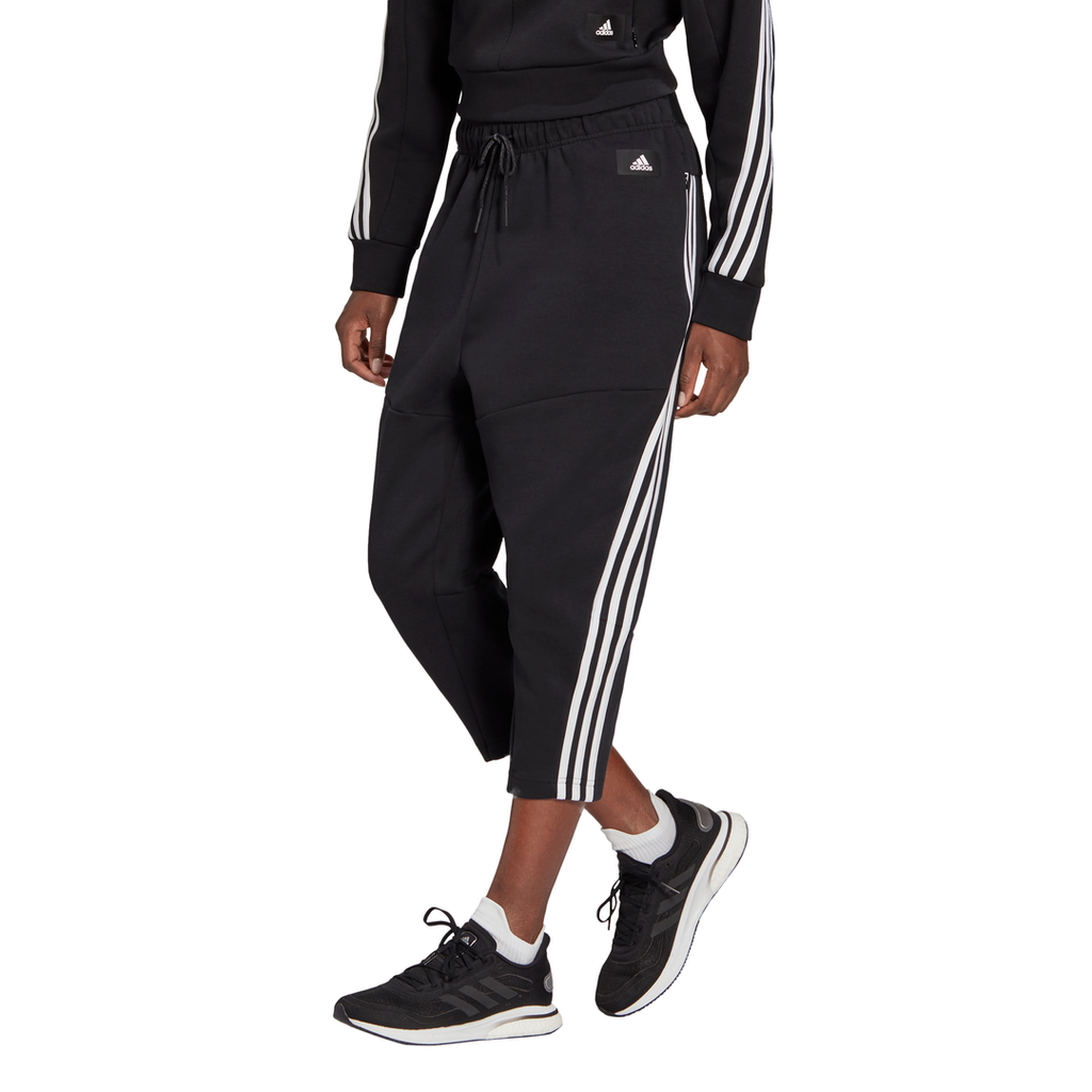 adidas Sportswear Z.N.E Wrapped 3-Stripes 7/8 Pants (Black/White) |  RacquetGuys